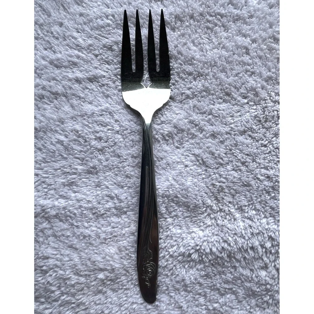 Oneida ROSEANNE Stainless Steel Flatware Cold‎ Meat Serving Fork